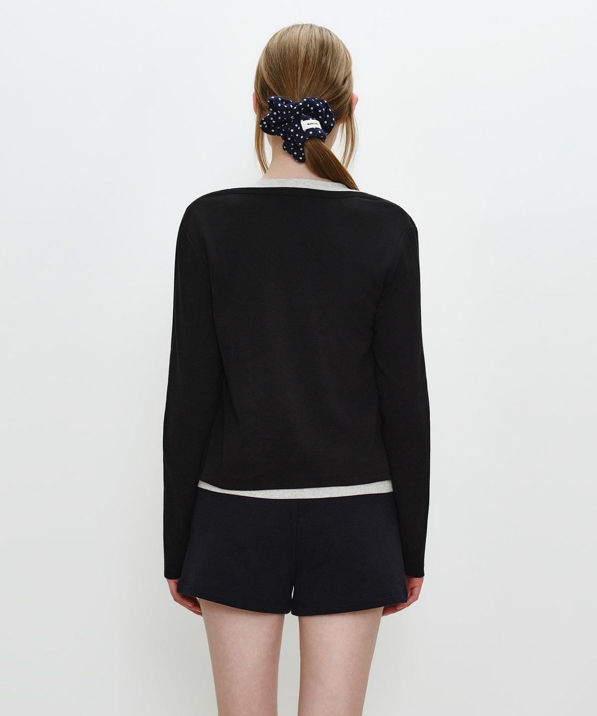 Marithe & Francois Girbaud - Basic Cotton Cardigan (Black) product image 3 | TRAB K-Fashion Australia