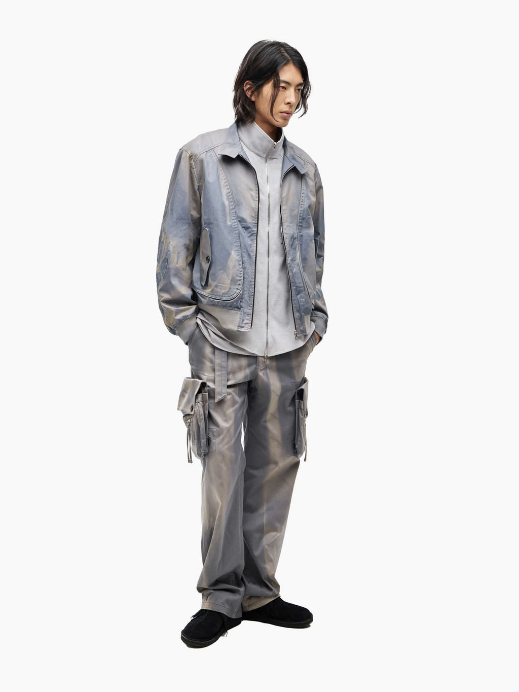 Jiyong Kim - Sun-Bleached High Neck Blouson (Blue) product image 1 | TRAB K-Fashion Australia