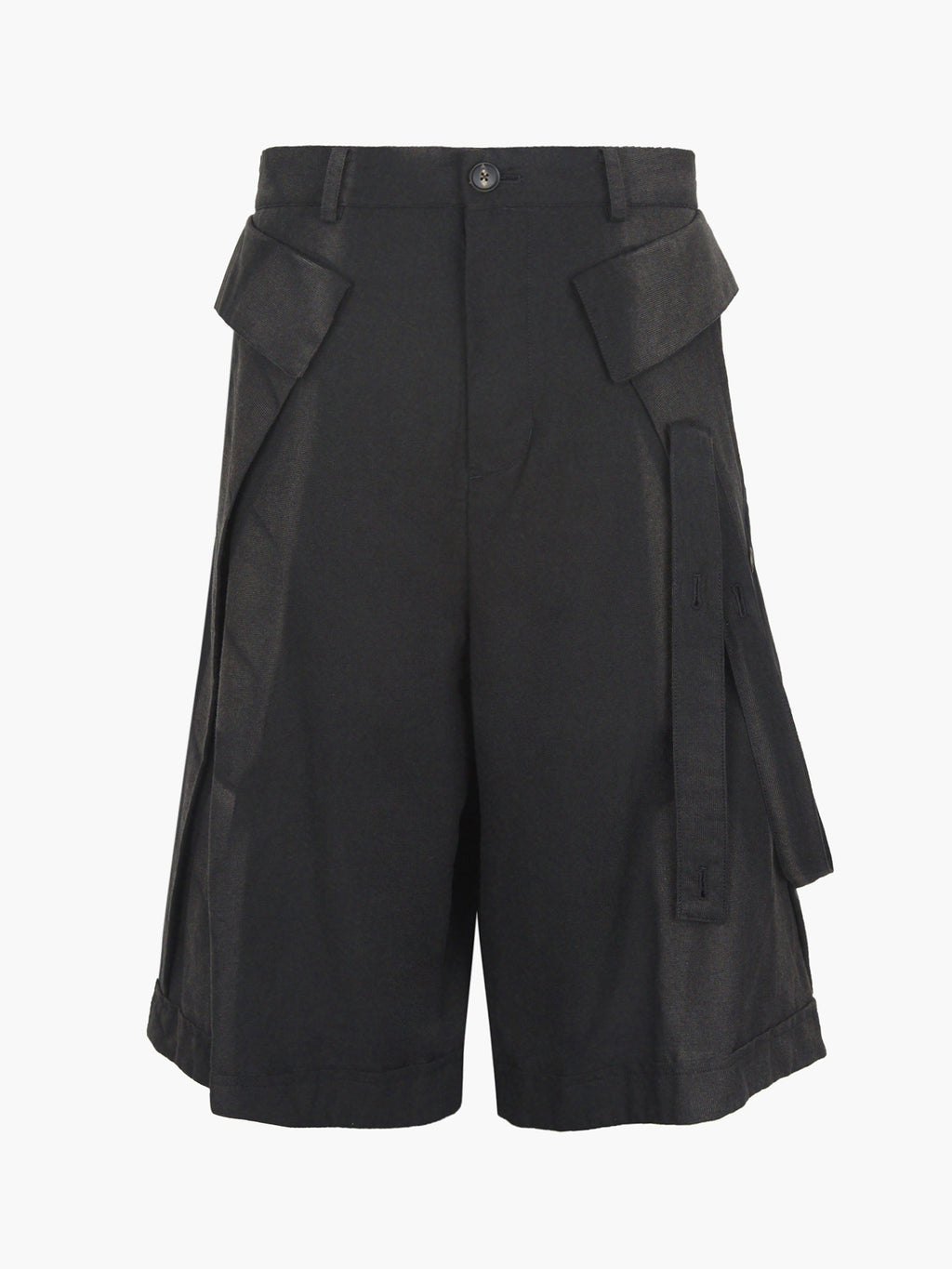 Jiyong Kim - Sun-Bleched Layered Half Trousers (Black) product image 7 | TRAB K-Fashion Australia