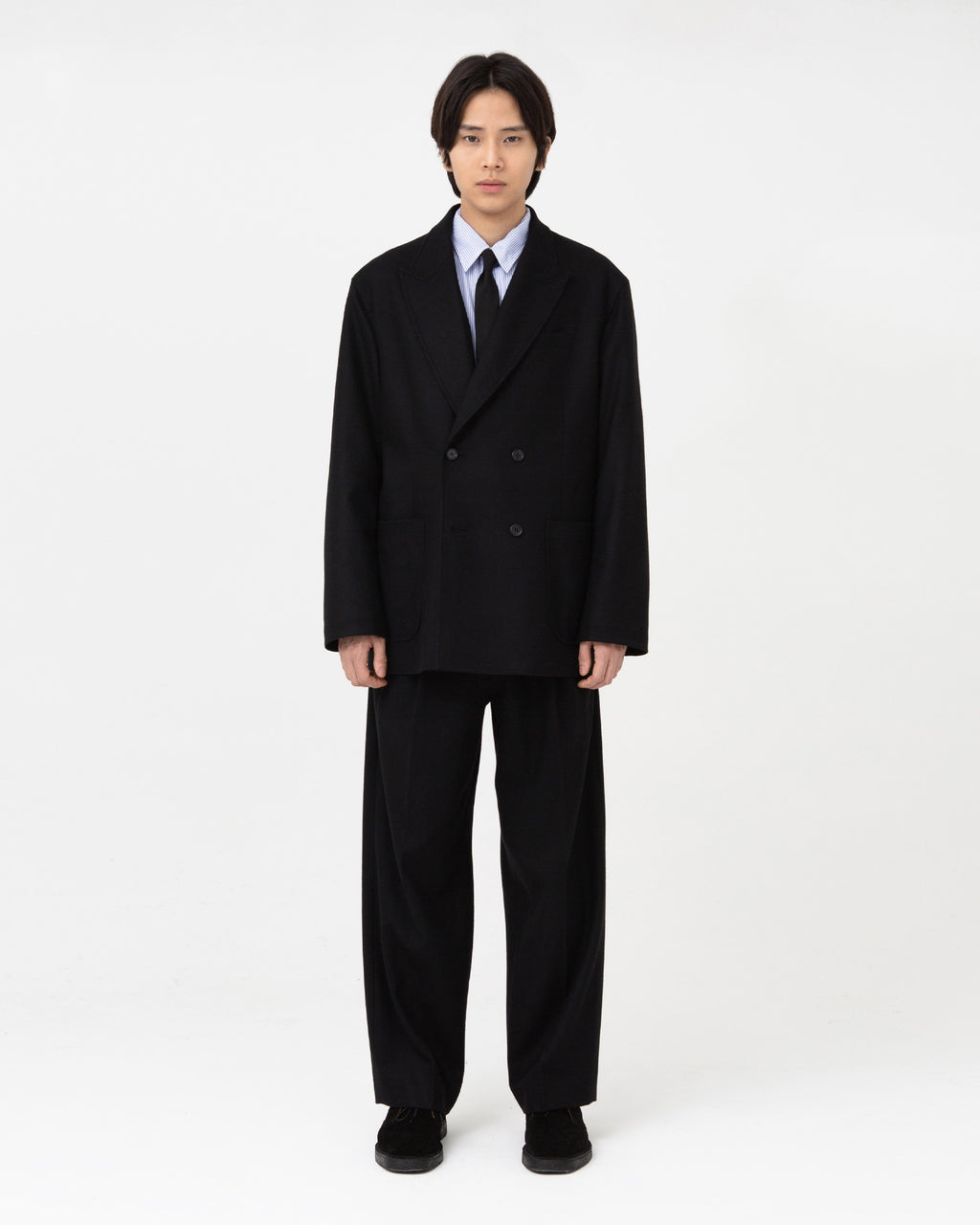 Brownyard - Pure Wool Double Breasted Jacket (Black) product image 1 | TRAB K-Fashion Australia