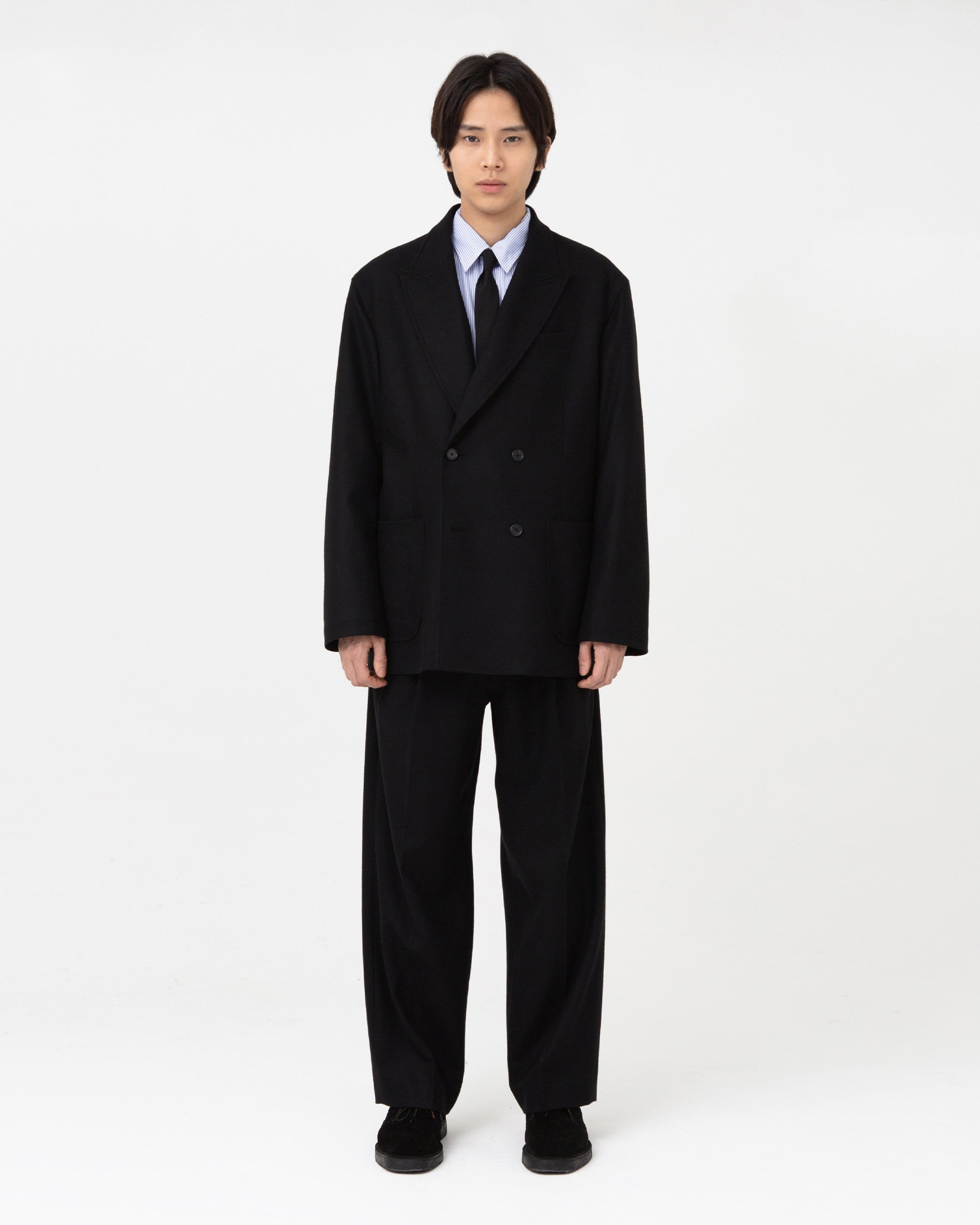 Brownyard - Pure Wool Double Breasted Jacket (Black) product image 1 | TRAB K-Fashion Australia