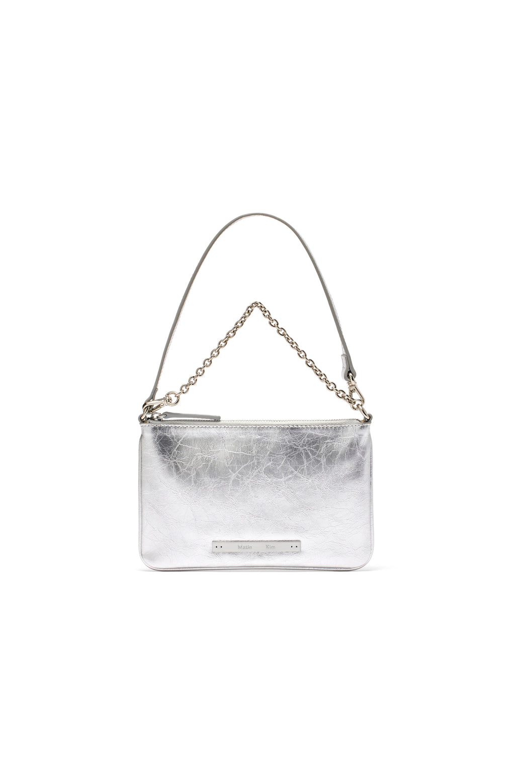 Matin Kim - Glossy Leather Micro Bag (Silver) product image 1 | TRAB K-Fashion Australia