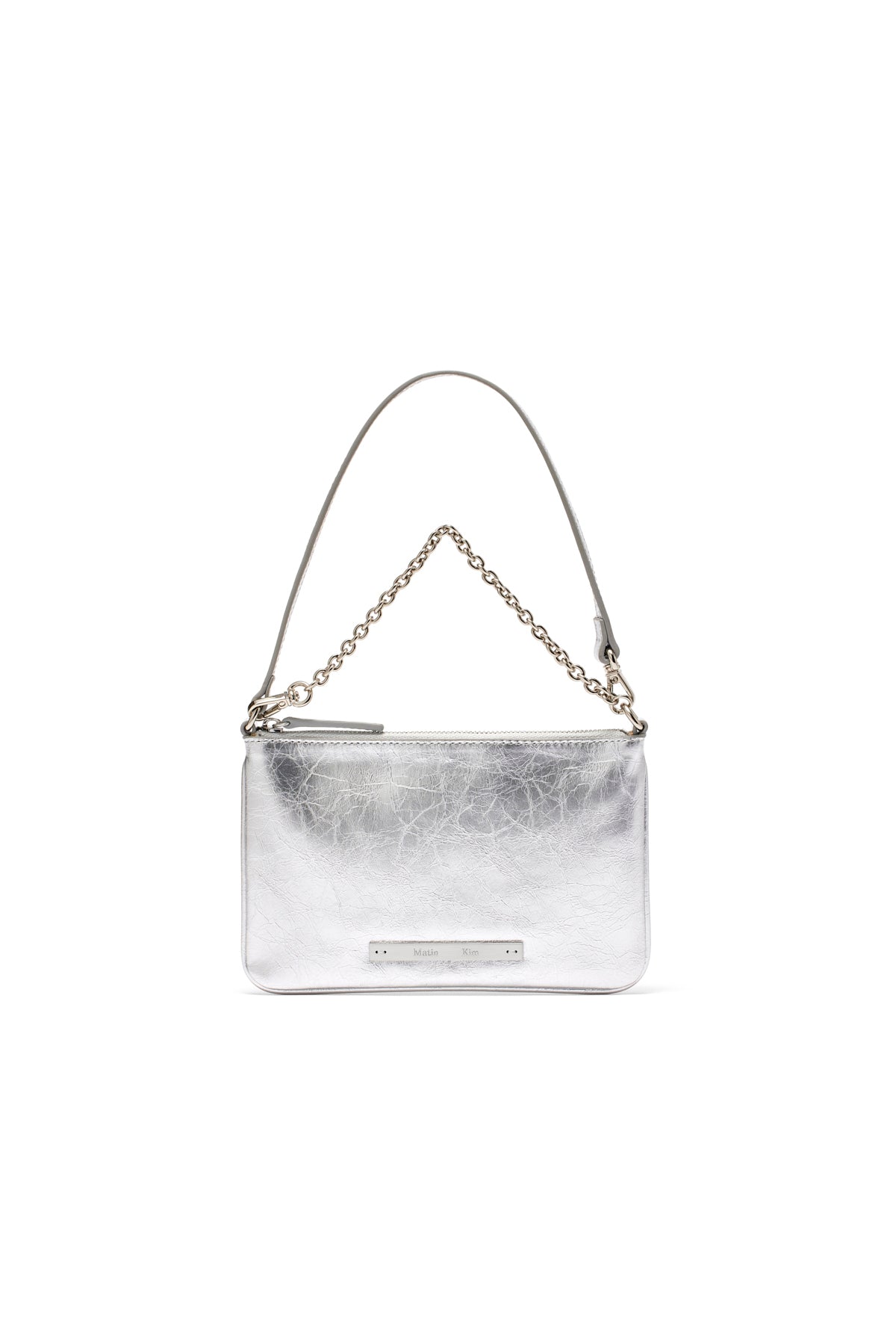 Matin Kim - Glossy Leather Micro Bag (Silver) product image 1 | TRAB K-Fashion Australia