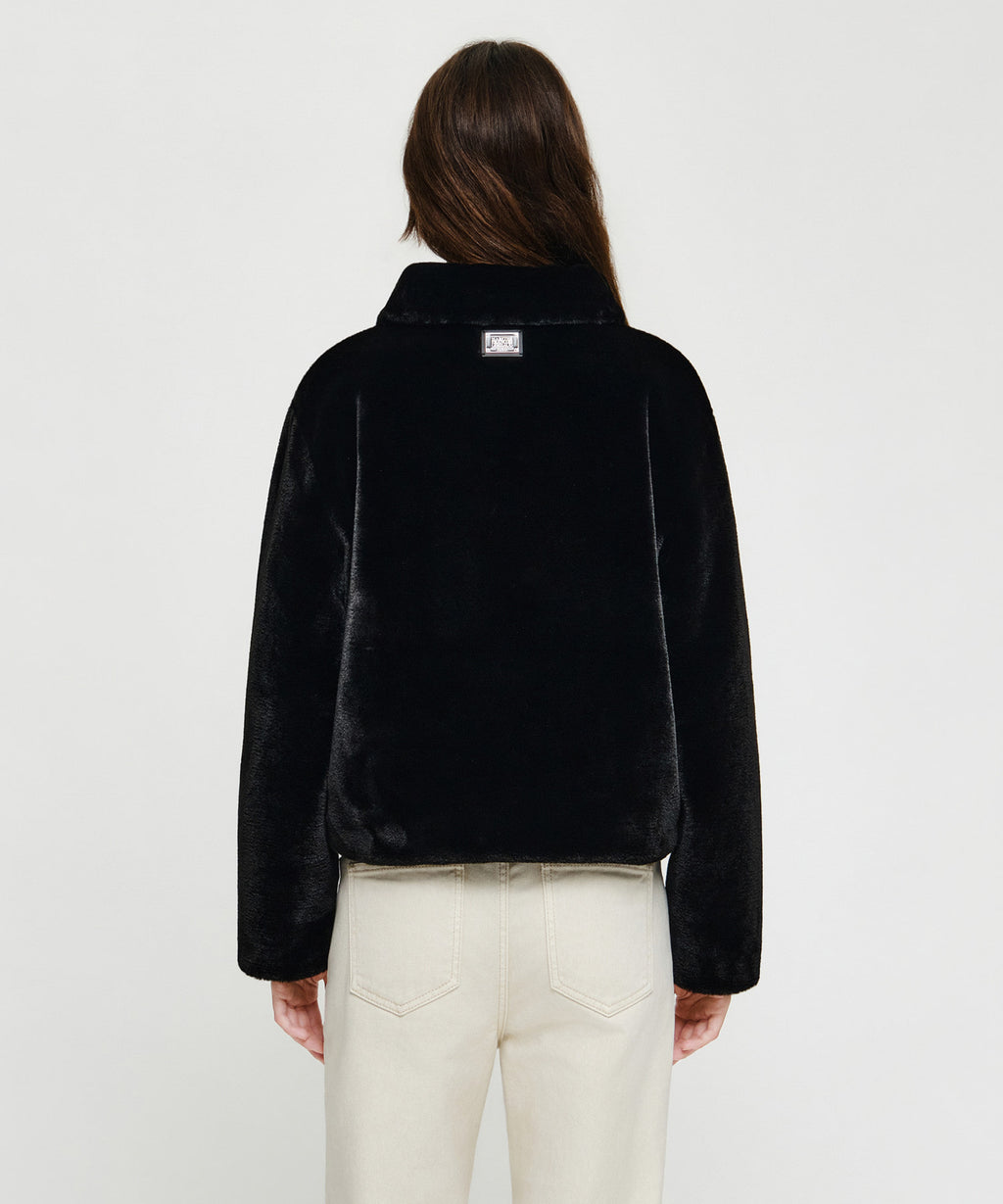 Marithe & Francois Girbaud - Collar Faux Fur Jacket (Black) product image 3 | TRAB K-Fashion Australia