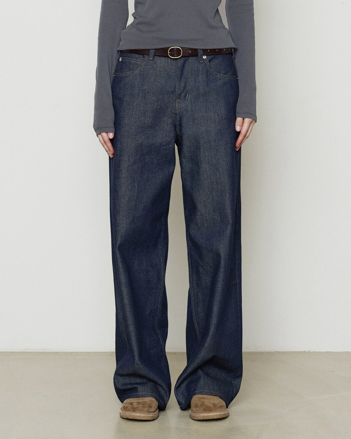 Brownyard - Low Rise Wide Denim (Indigo) product image 2 | TRAB K-Fashion Australia