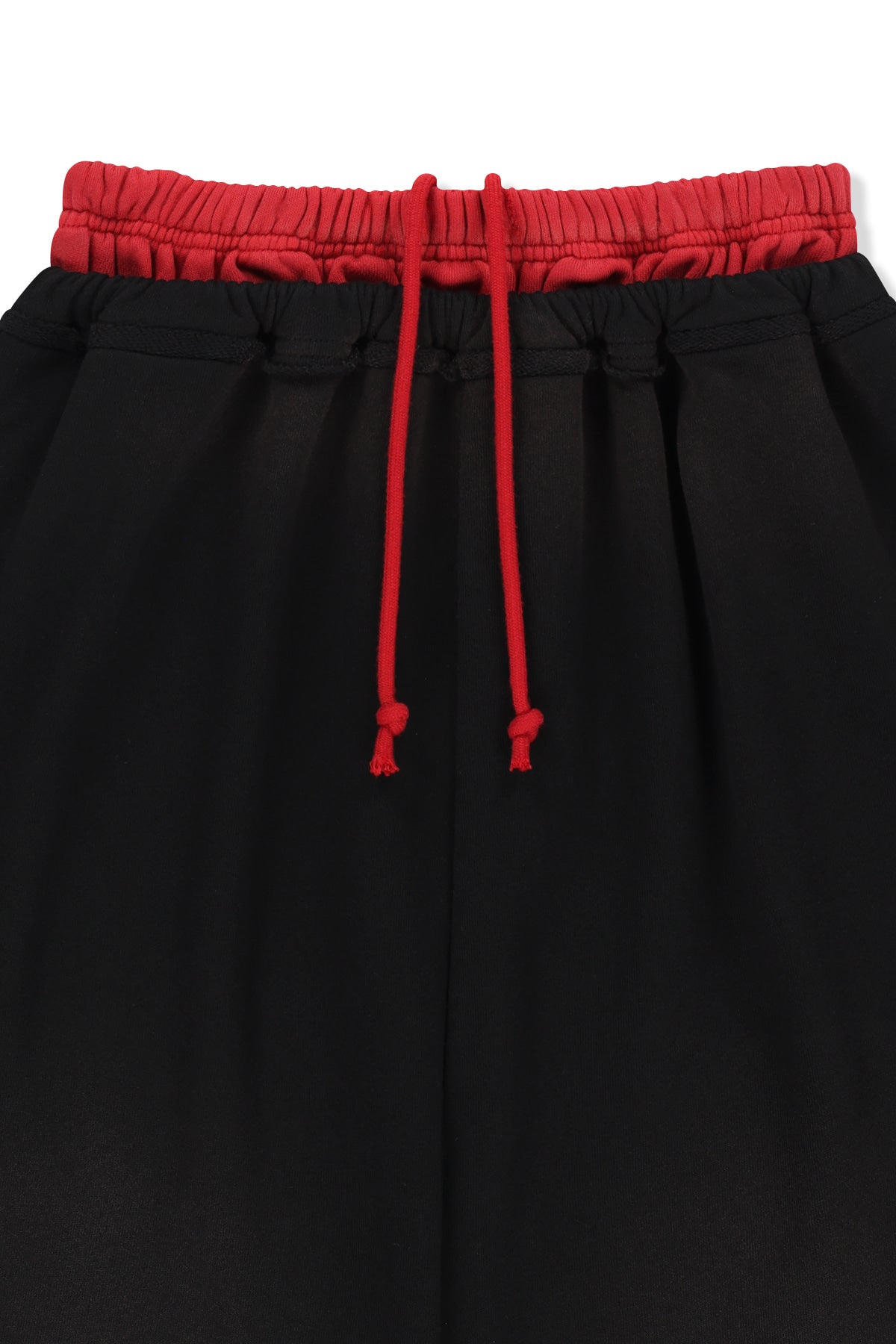 Matin Kim - Vintage Washed Color Contrast Bermuda Sweatpants (Black) product image 3 | TRAB K-Fashion Australia