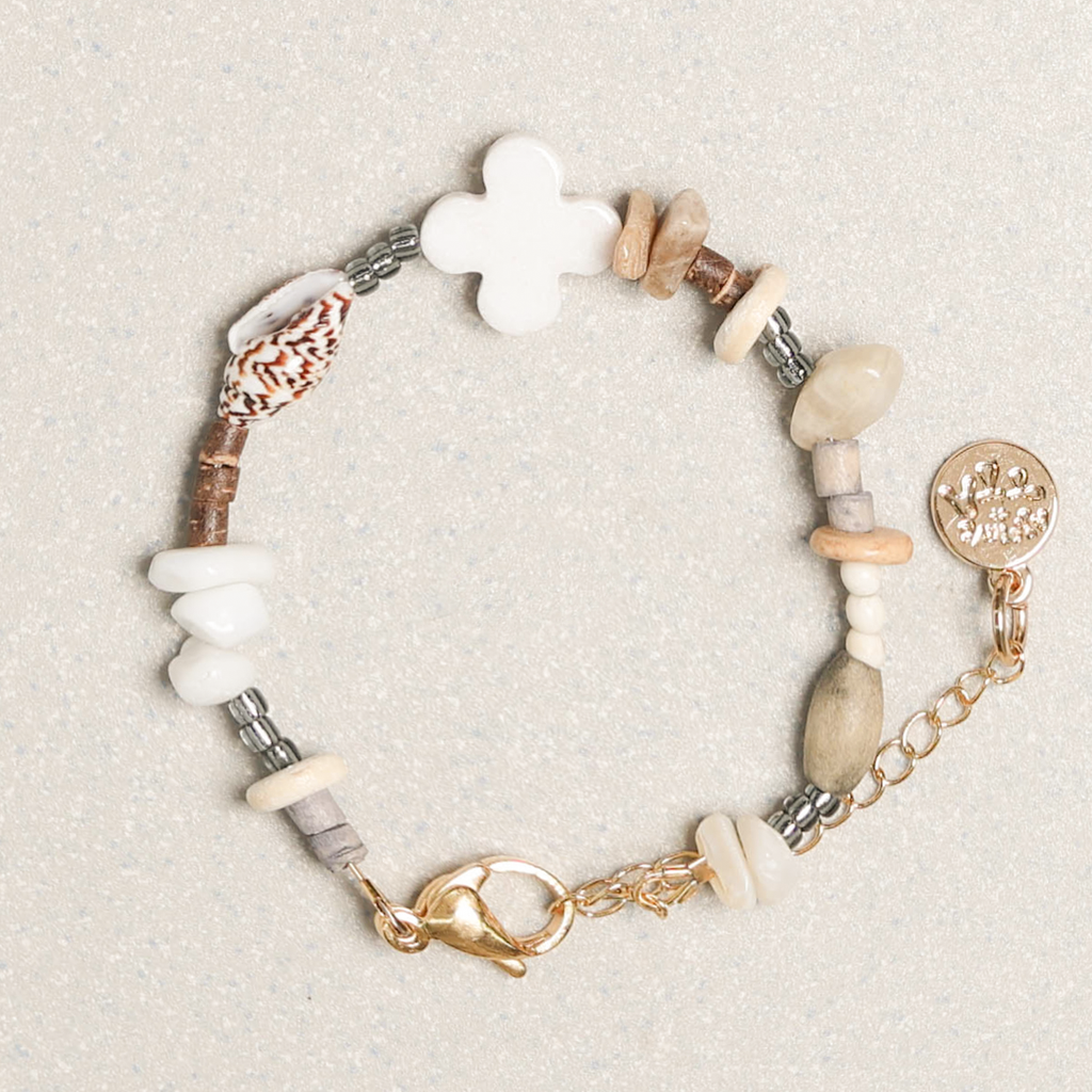Towtow Archive - Full Clover Bracelet (White) product image 1 | TRAB K-Fashion Australia