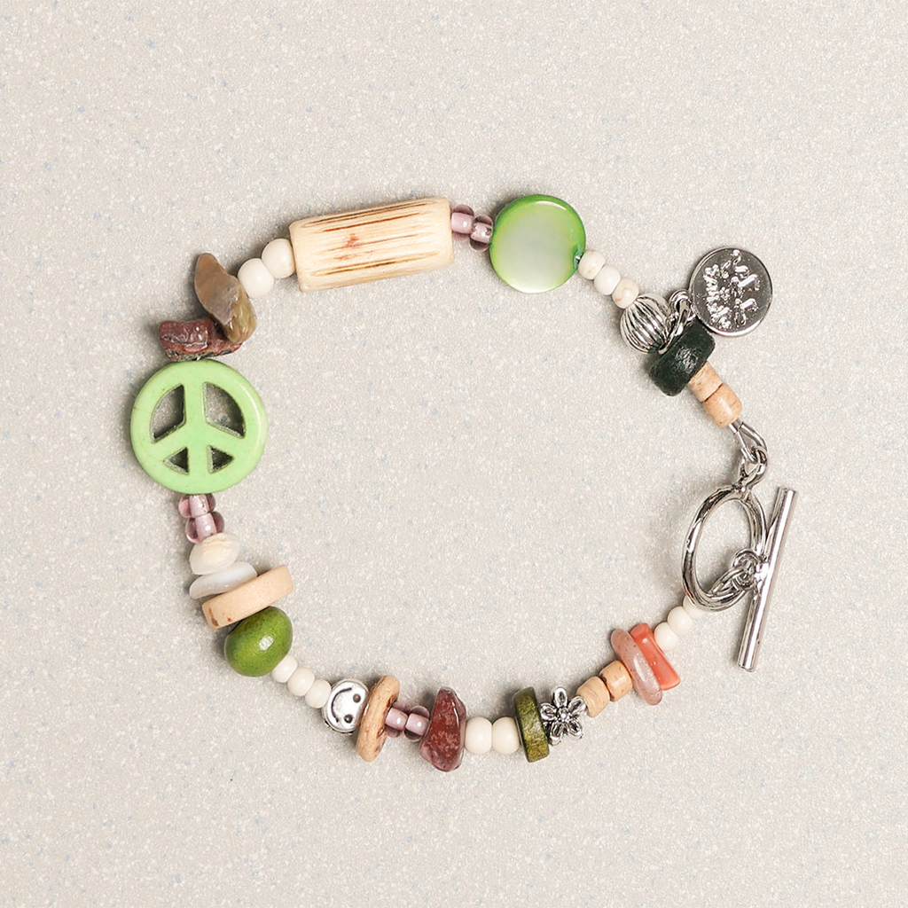 Towtow Archive - Peacemark Symbol Bracelet (Black) product image 4 | TRAB K-Fashion Australia