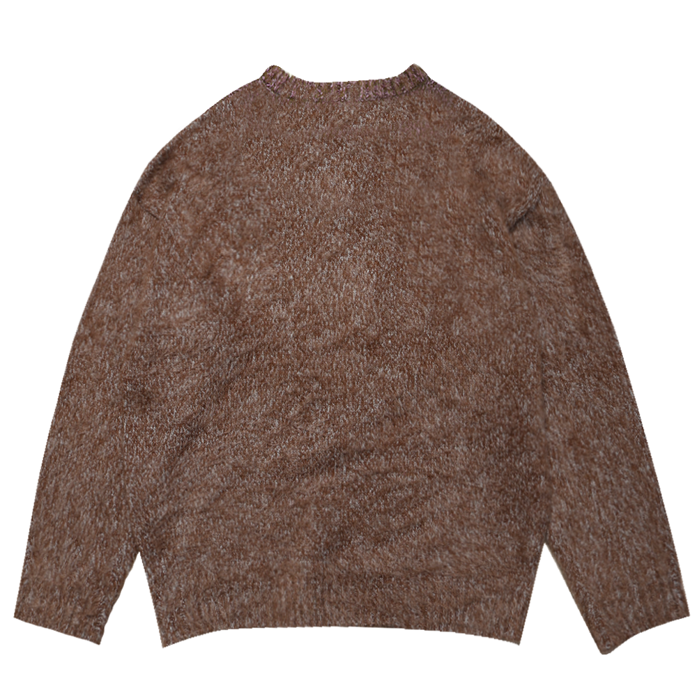 Towtow Archive - Cozy Fuzzy Sweater (Brown) product image 3 | TRAB K-Fashion Australia
