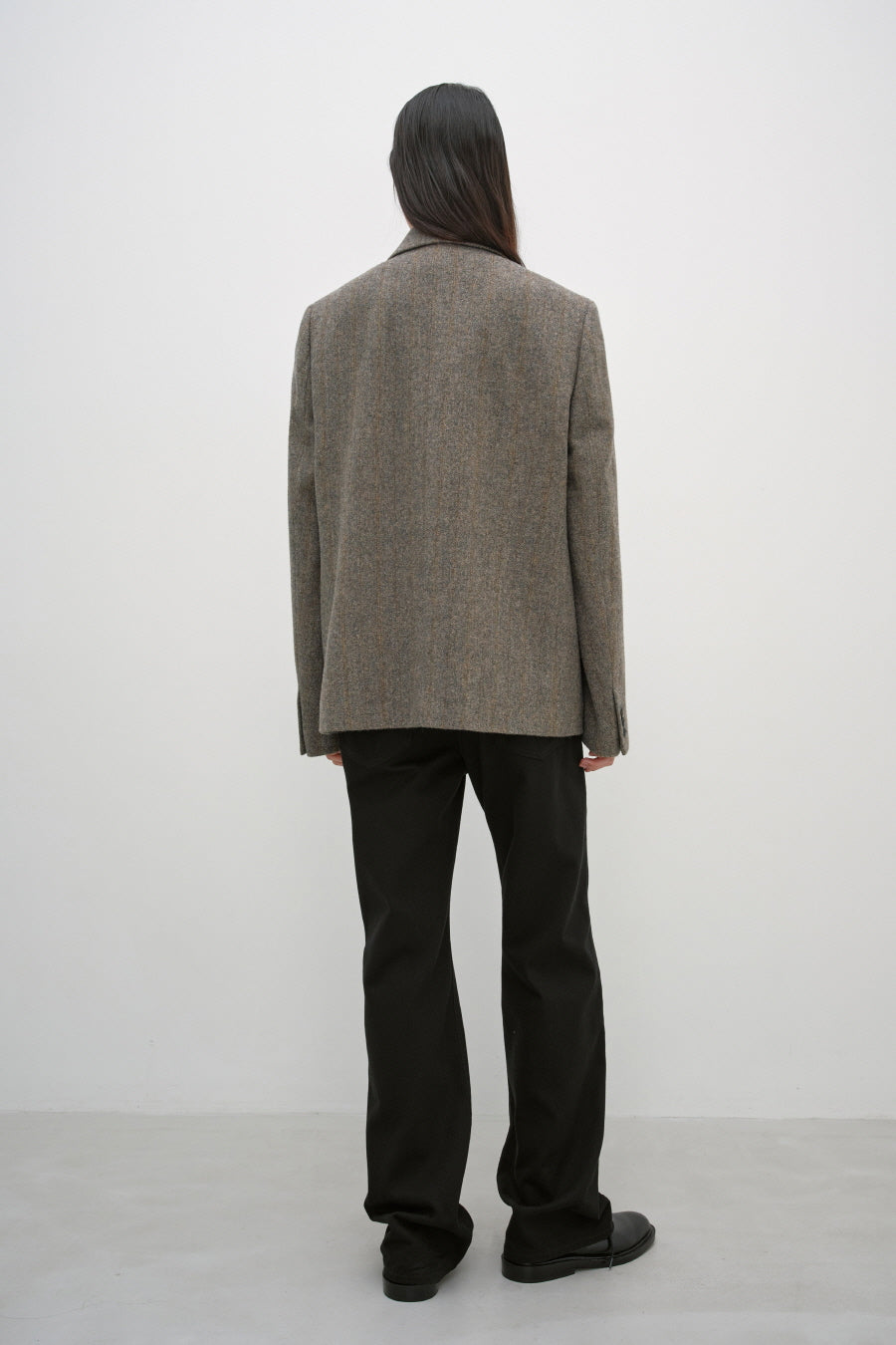 Insilence - Classic Three-Button Jacket (Melange Brown) product image 4 | TRAB K-Fashion Australia