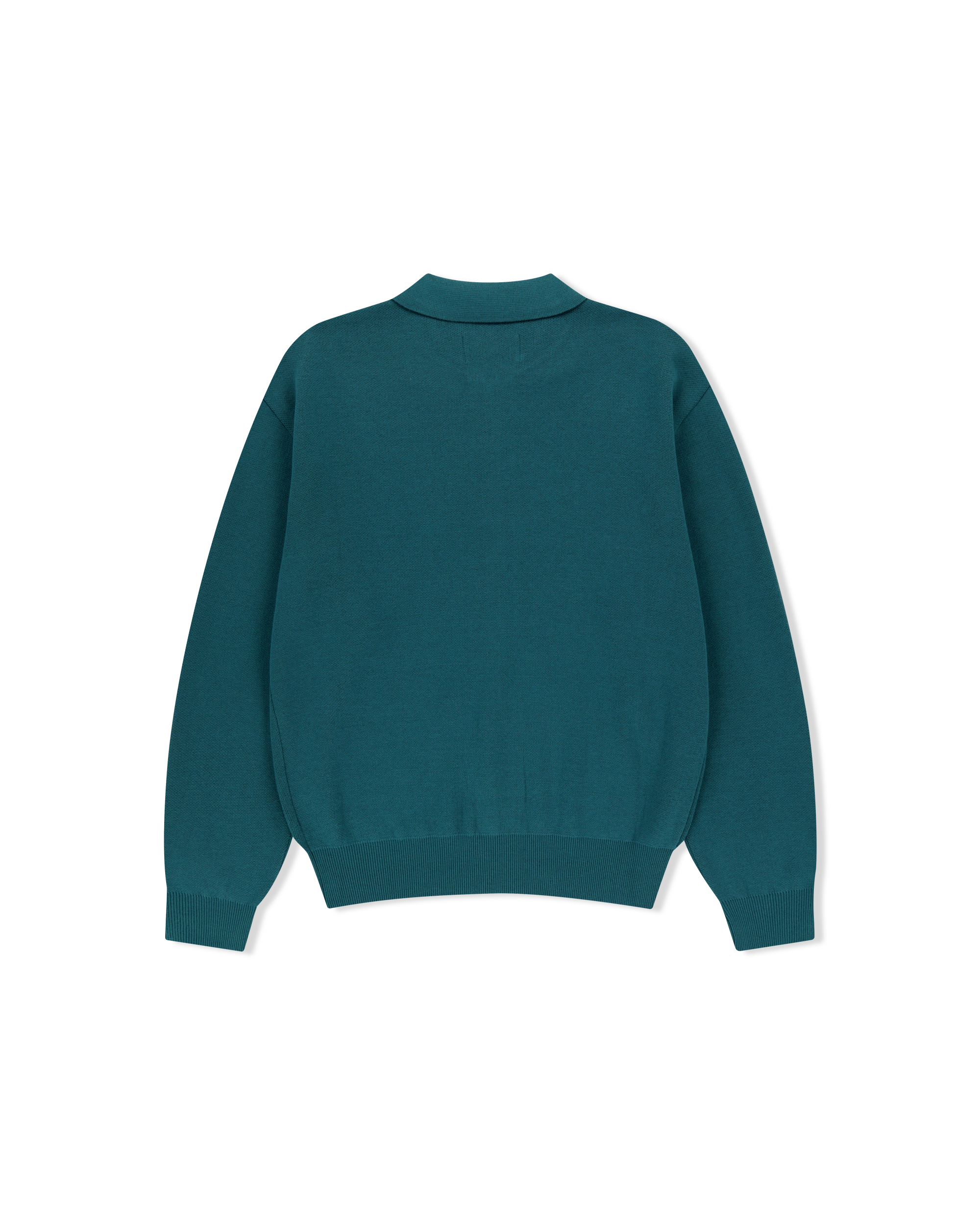 yeseyesee - Knit Zip Up Polo Cardigan (Teal) product image 2 | TRAB K-Fashion Australia