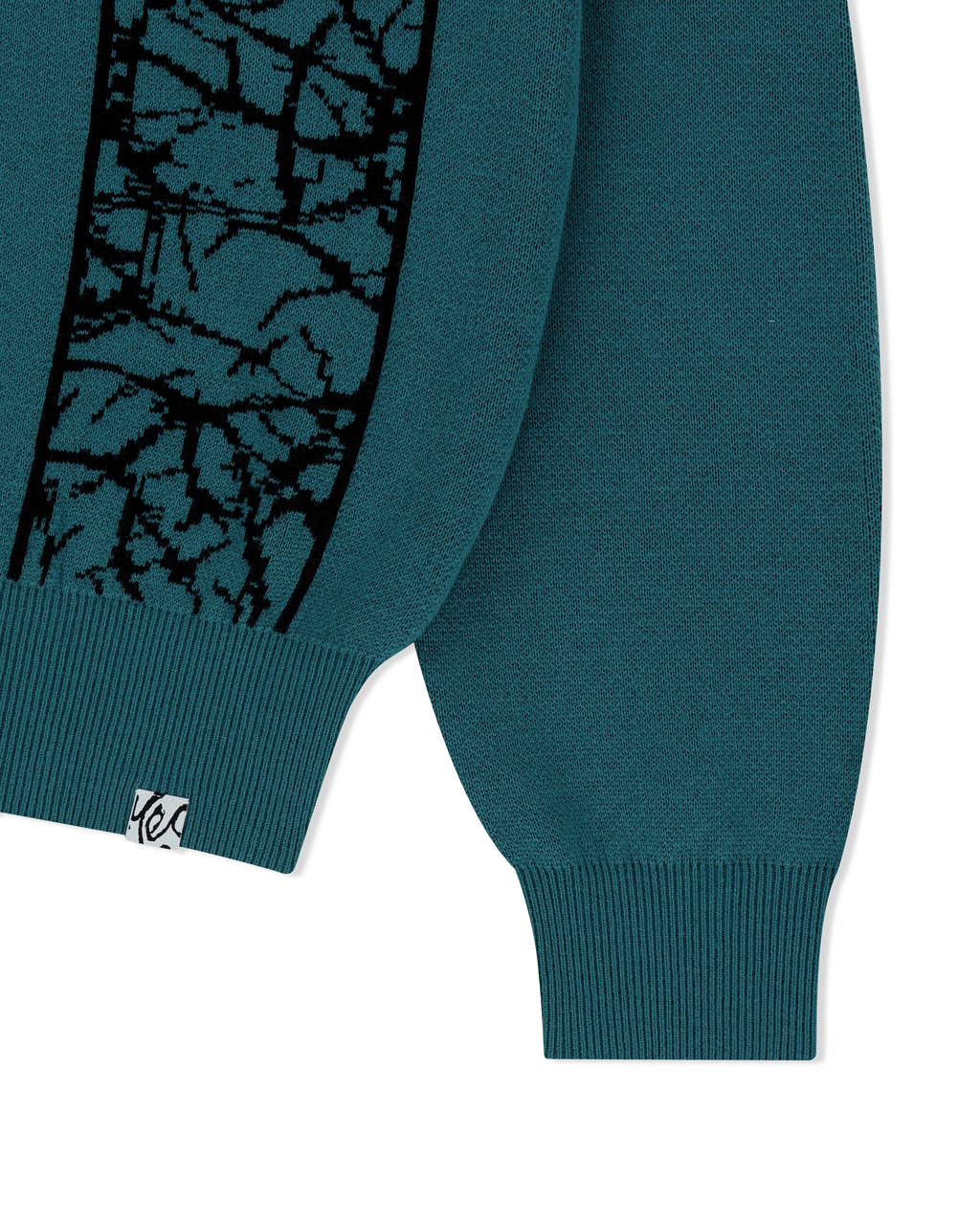 yeseyesee - Knit Zip Up Polo Cardigan (Teal) product image 4 | TRAB K-Fashion Australia