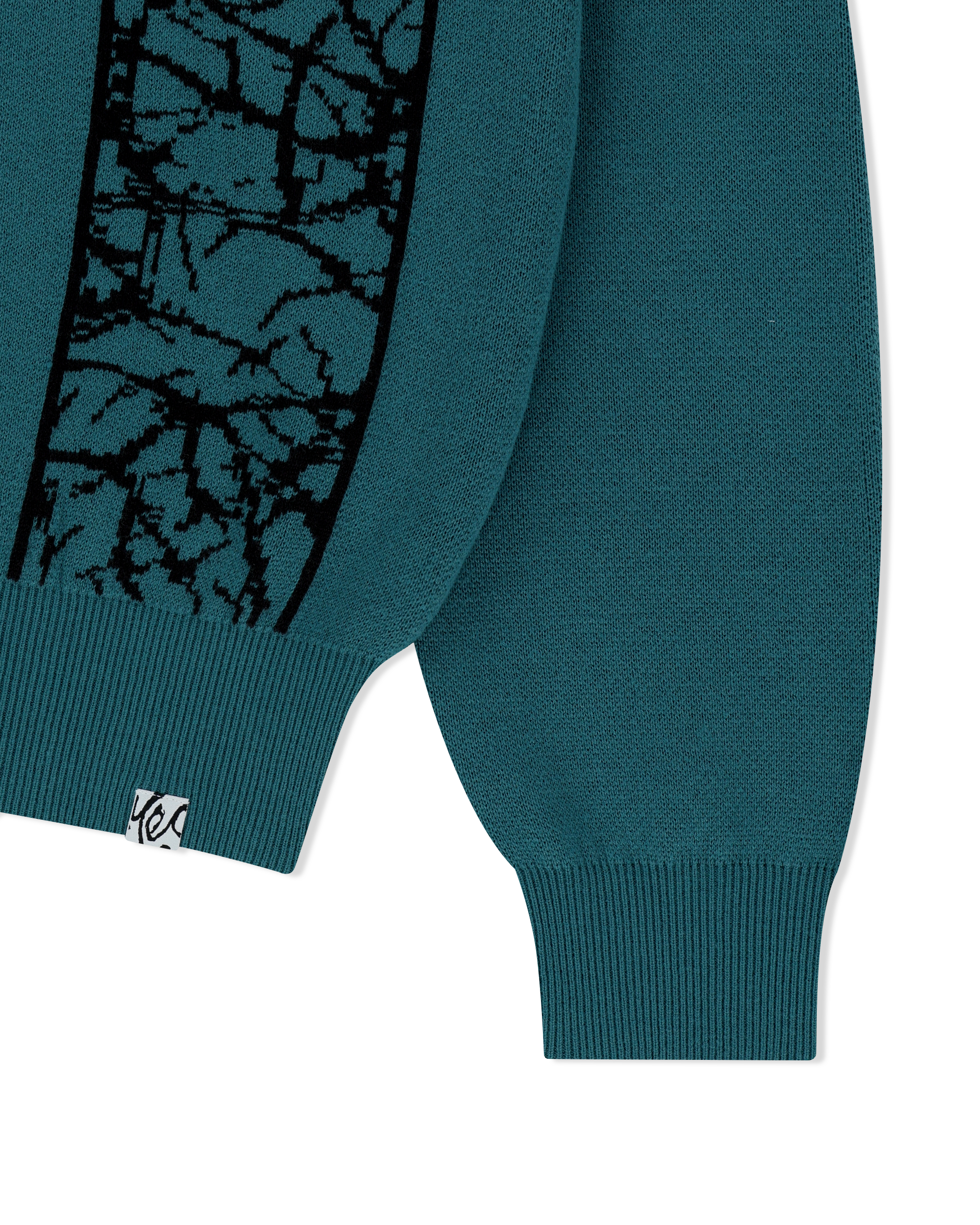 yeseyesee - Knit Zip Up Polo Cardigan (Teal) product image 4 | TRAB K-Fashion Australia
