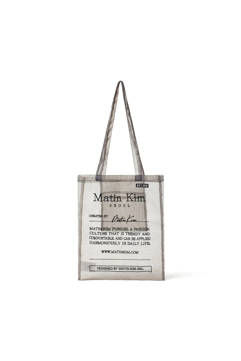 Matin Kim - Organza Ecobag (Grey) product image 1 | TRAB K-Fashion Australia