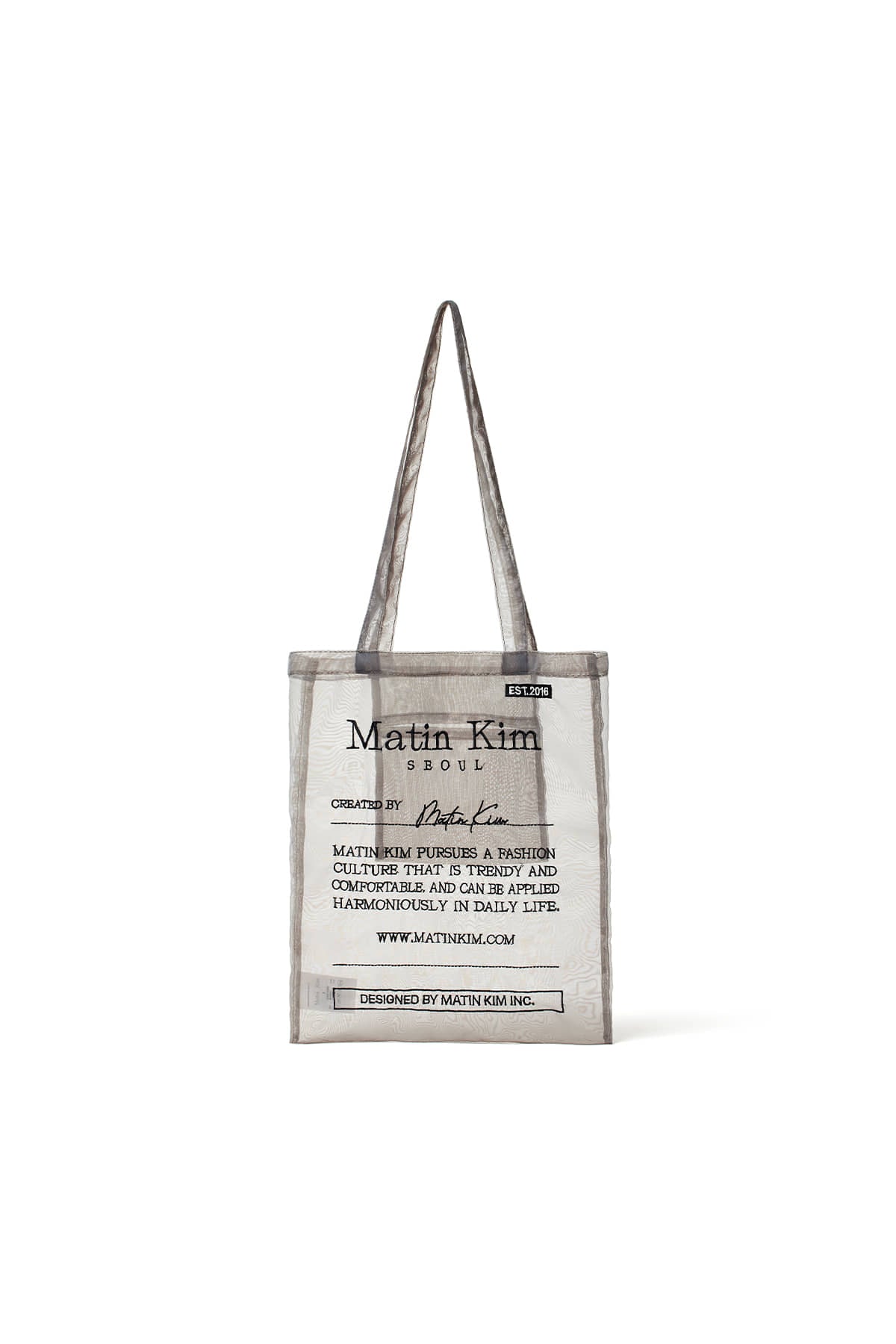 Matin Kim - Organza Ecobag (Grey) product image 1 | TRAB K-Fashion Australia