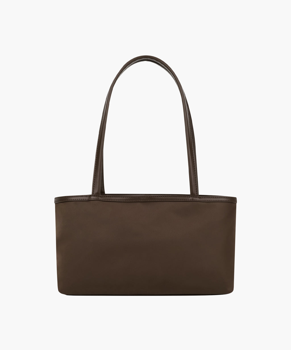 Marithe & Francois Girbaud - Classic Logo Zip Pocket Shoulder Bag (Brown) product image 3 | TRAB K-Fashion Australia