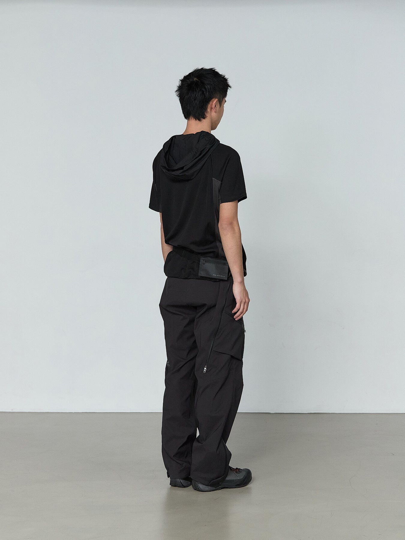 San San Gear - Hooded Mesh T-Shirt (Black) product image 3 | TRAB K-Fashion Australia