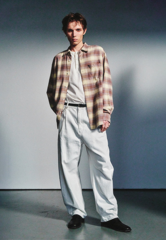 Art if acts - One Tuck Curve Denim Pants (Off White) product image 4 | TRAB K-Fashion Australia