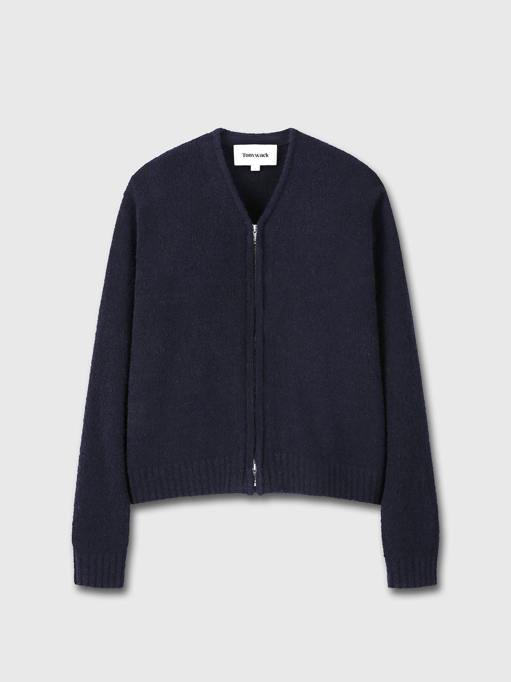 Tonywack - Baby Alpaca Brushed Zip Cardigan (Navy) product image 7 | TRAB K-Fashion Australia