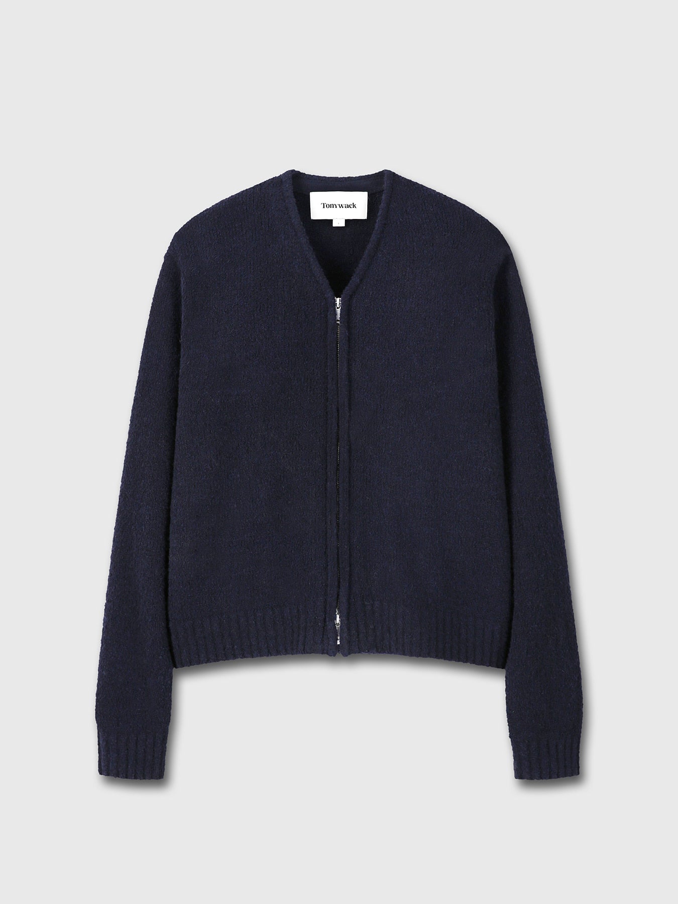 Tonywack - Baby Alpaca Brushed Zip Cardigan (Navy) product image 7 | TRAB K-Fashion Australia