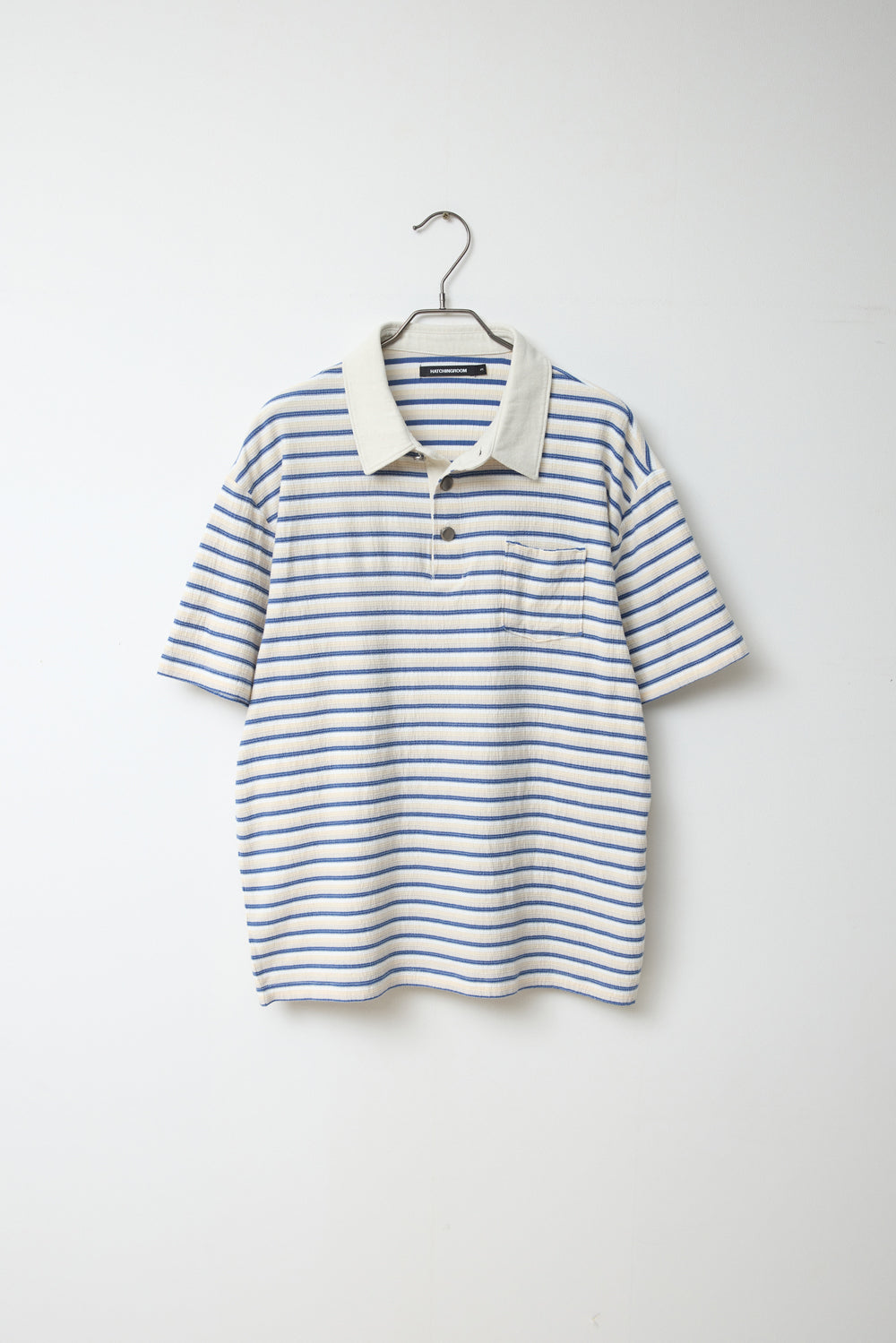 Hatchingroom - Stripe Polo Tee Sky (Blue) product image 1 | TRAB K-Fashion Australia