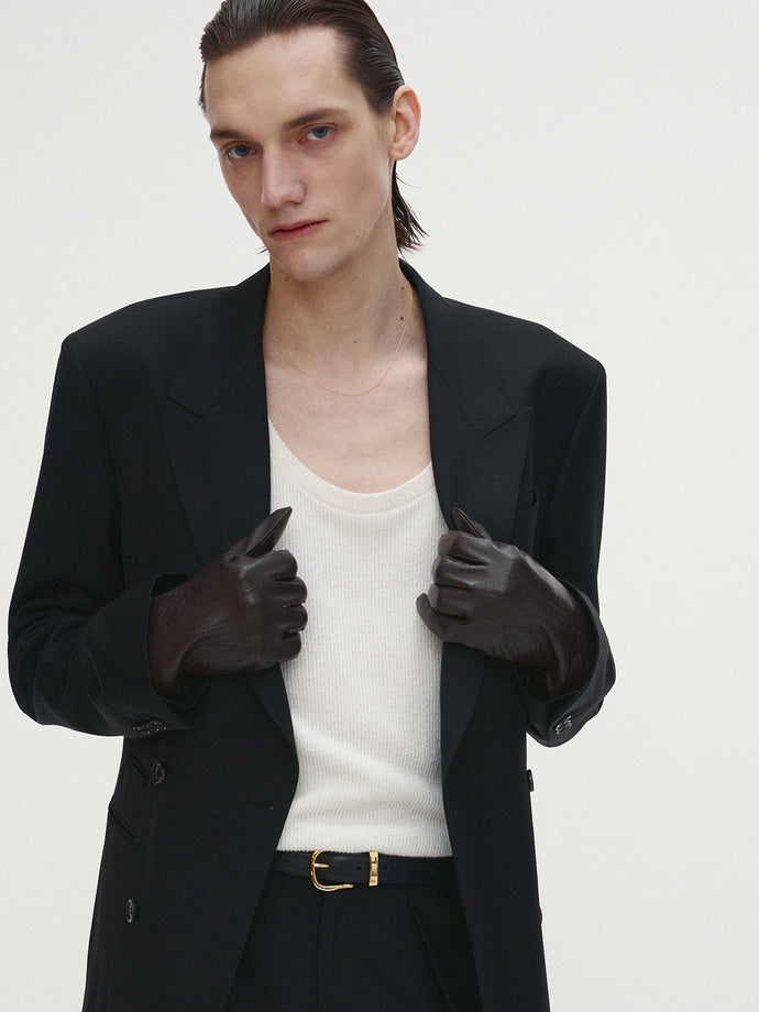 Tonywack - Wool Twill Double-Breasted Tailored Blazer (Black) product image 5 | TRAB K-Fashion Australia