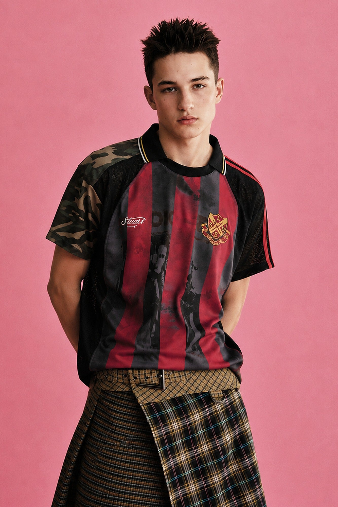 Andersson Bell - Reworked Football T-Shirt (Black/Red) product image 1 | TRAB K-Fashion Australia