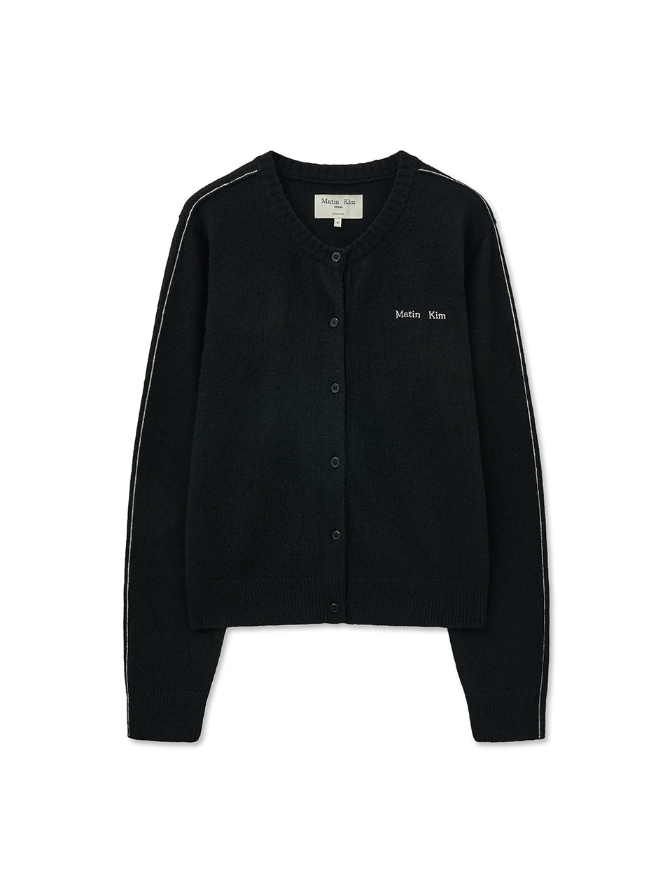 Matin Kim - Cashmere Blended Round Knit Cardigan (Grey) product image 17 | TRAB K-Fashion Australia