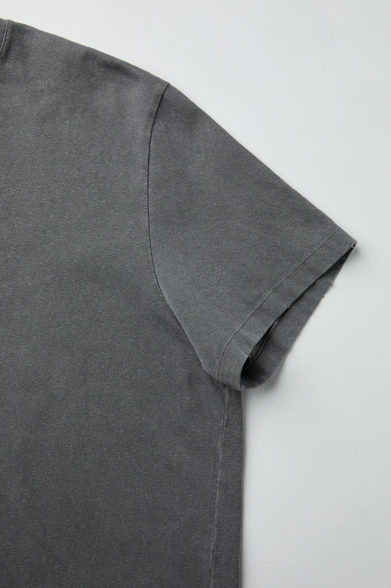 Coor - Damaged Color Dyed Crop T-Shirt (Washed Charcoal) product image 6 | TRAB K-Fashion Australia