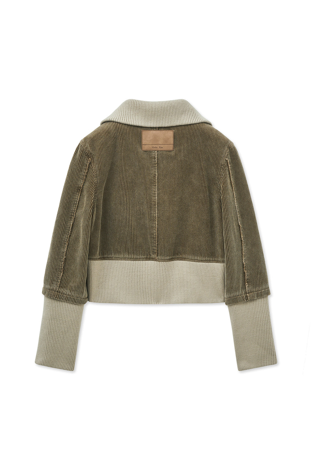 Matin Kim - Washed Corduroy Bomber Jumper (Khaki) product image 3 | TRAB K-Fashion Australia