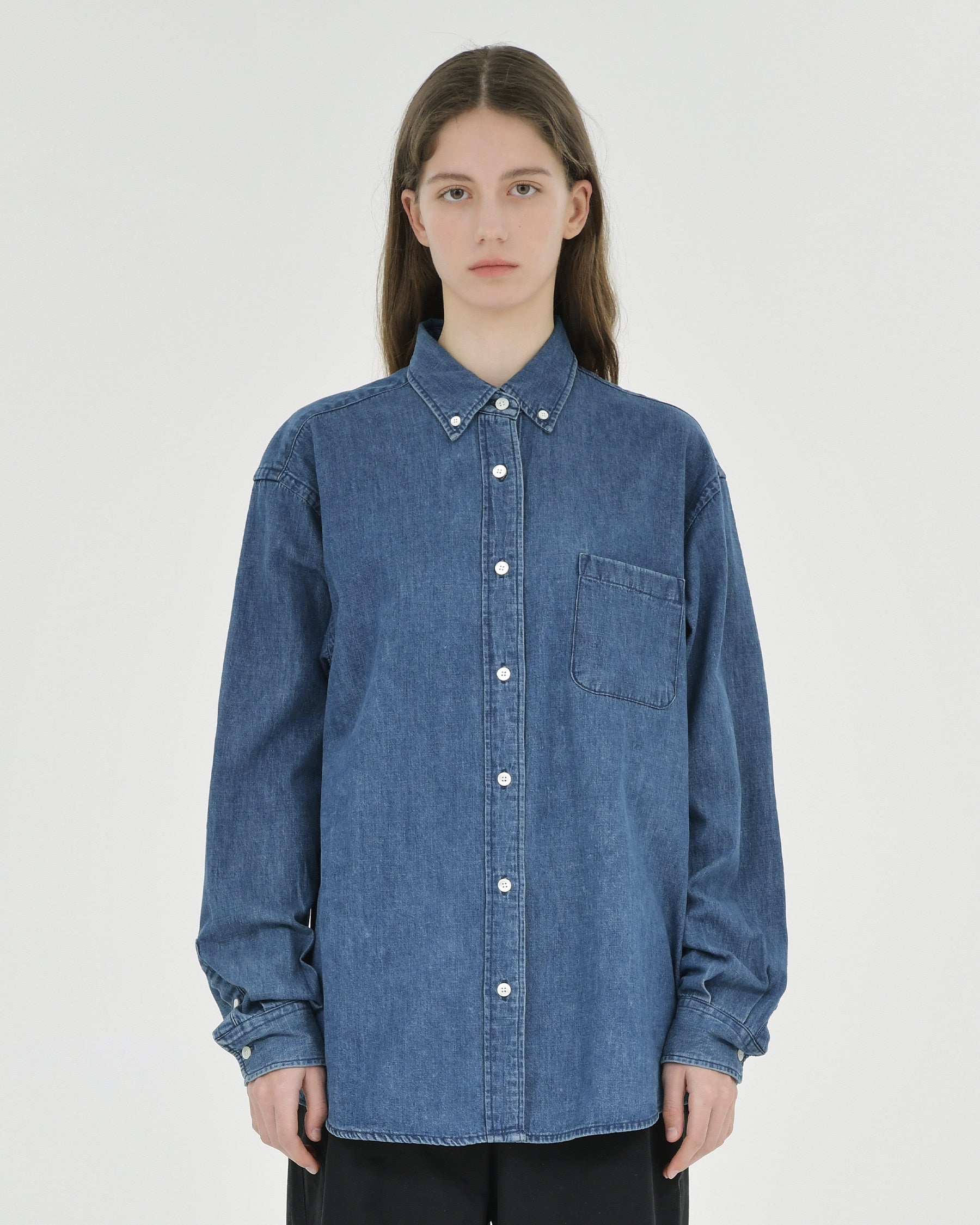 Brownyard - Button Down Denim Shirt (Blue) product image 1 | TRAB K-Fashion Australia