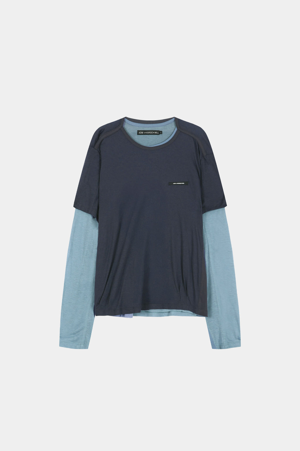 Andersson Bell - Brad Layered T-Shirt (Slate Blue/Asphalte) product image 8 | TRAB K-Fashion Australia
