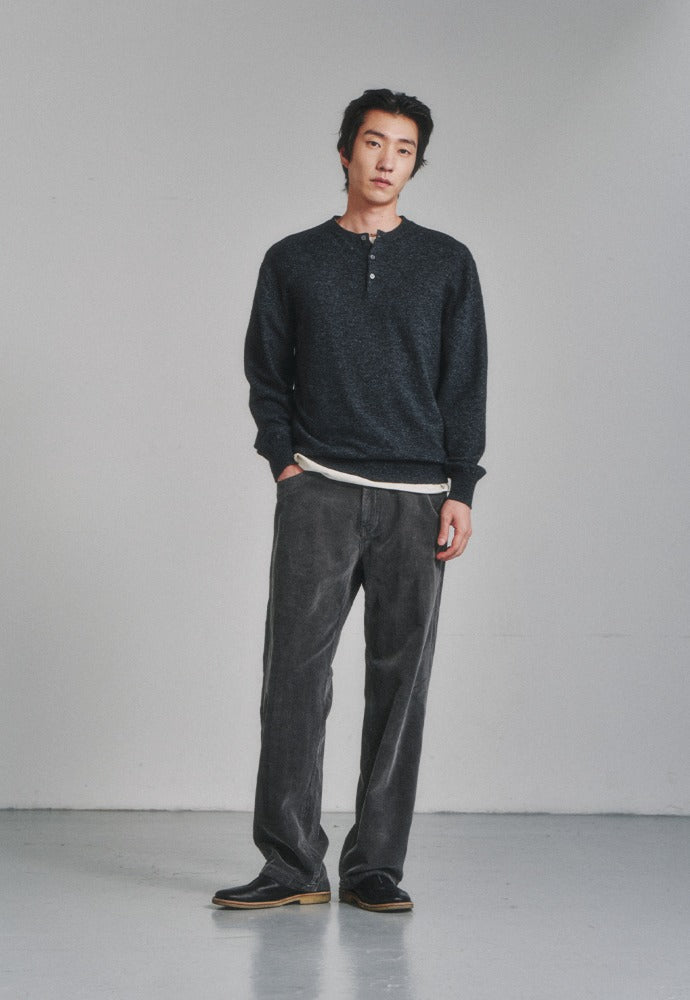 Art if acts - Henley Sweater (Charcoal) product image 1 | TRAB K-Fashion Australia