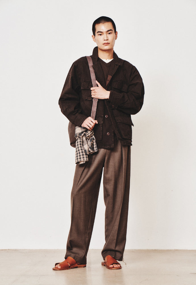 Art if acts - Garment Dyed Jungle Fatigue Jacket (Mud Brown) product image 5 | TRAB K-Fashion Australia