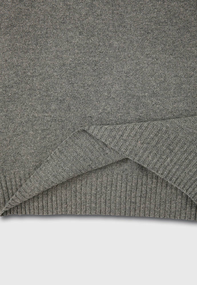 Tonywack - Cashmere Whole Garment Saddle Neck Sweater (Warm Grey) product image 12 | TRAB K-Fashion Australia