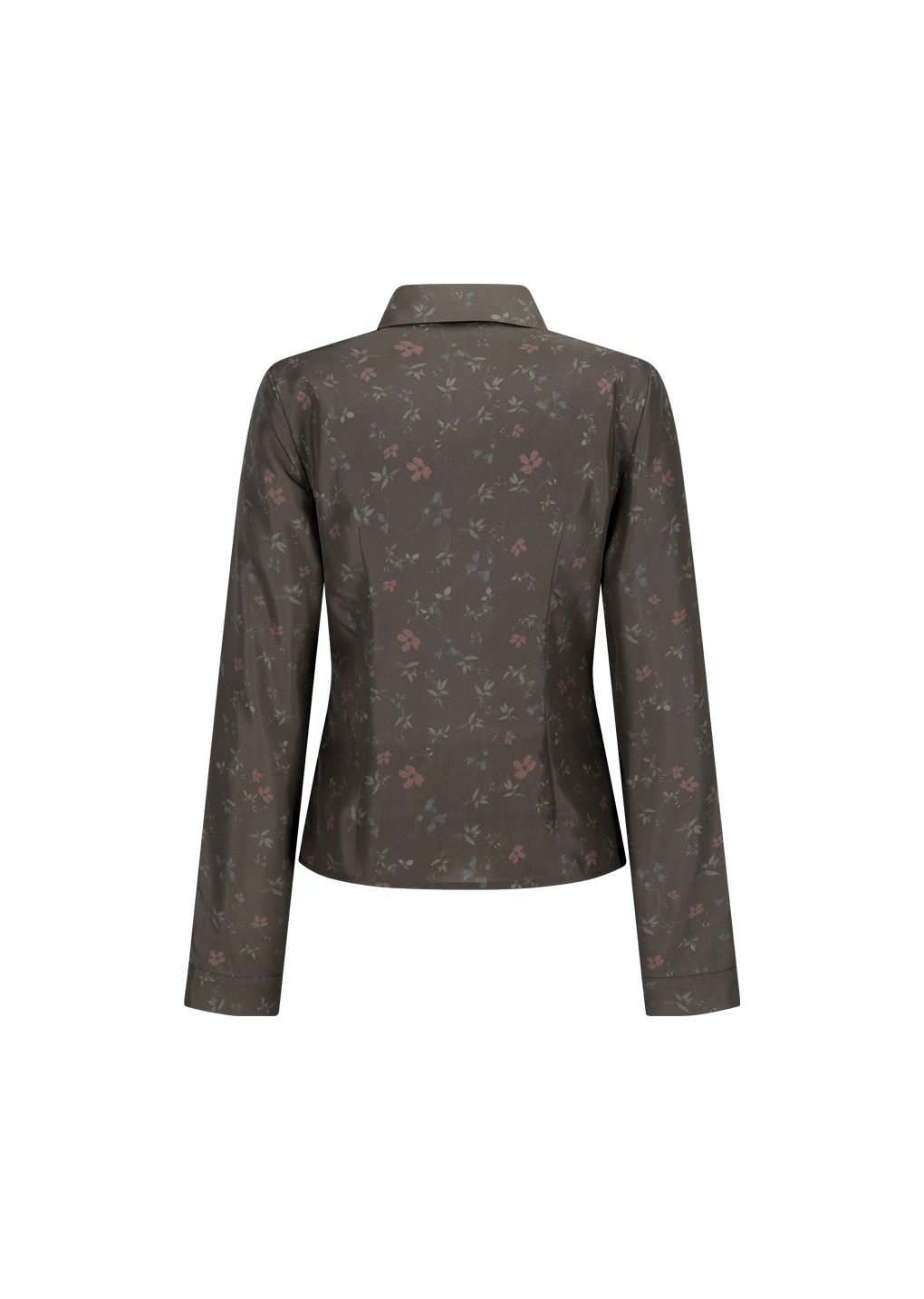 Amomento - Silk floral shirt (Brown) product image 9 | TRAB K-Fashion Australia