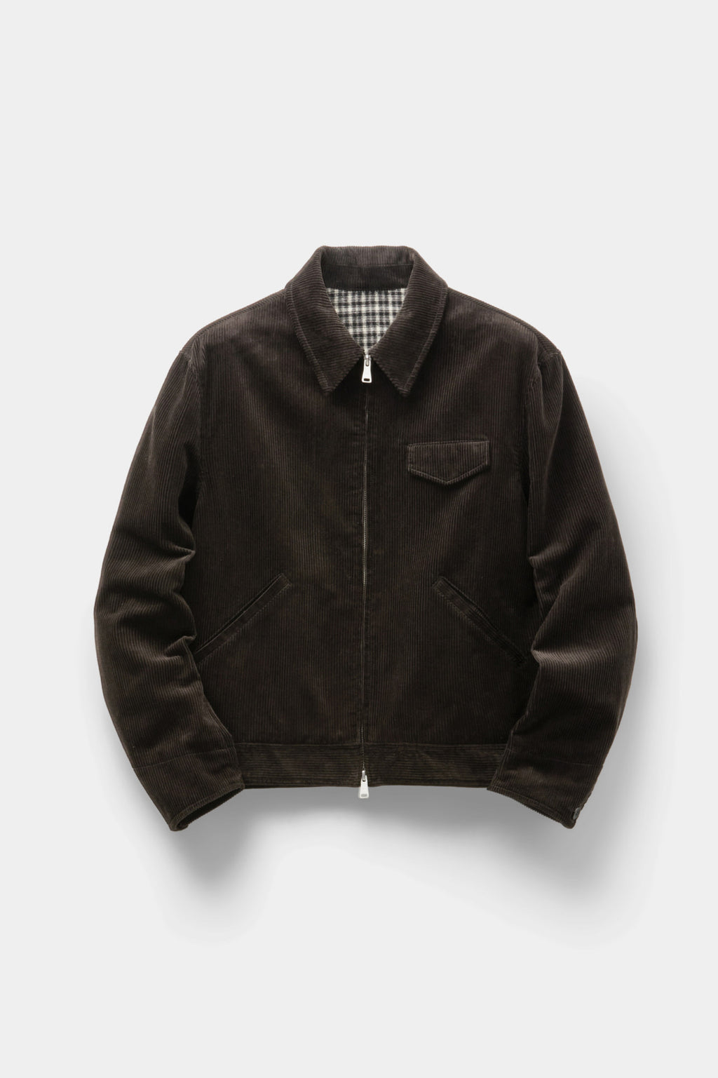 Coor - Mid Wale Corduroy Zip-Up Jacket (Washed Black) product image 1 | TRAB K-Fashion Australia