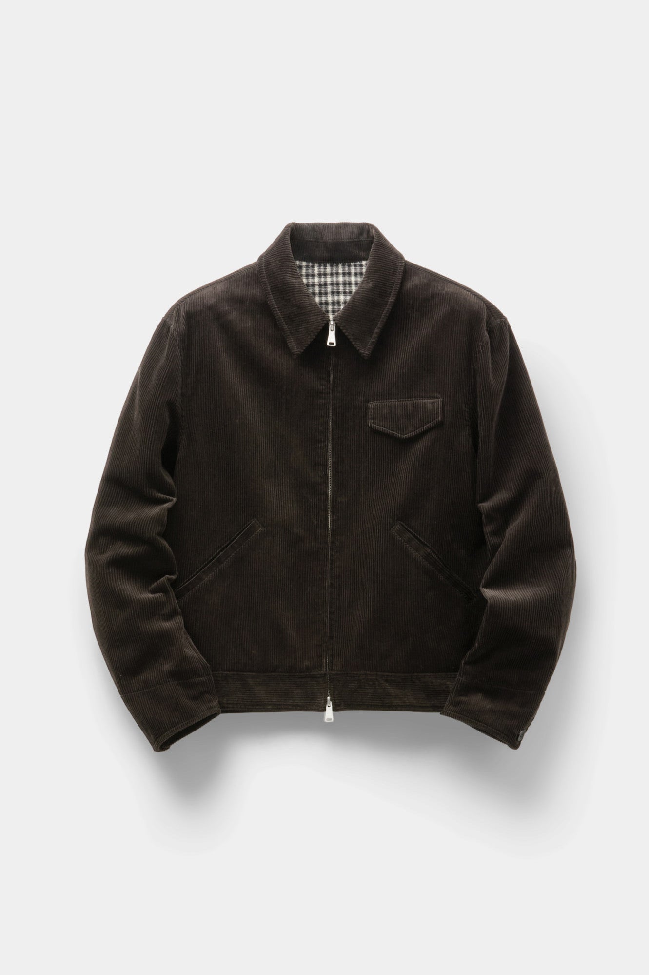Coor - Mid Wale Corduroy Zip-Up Jacket (Washed Black) product image 1 | TRAB K-Fashion Australia
