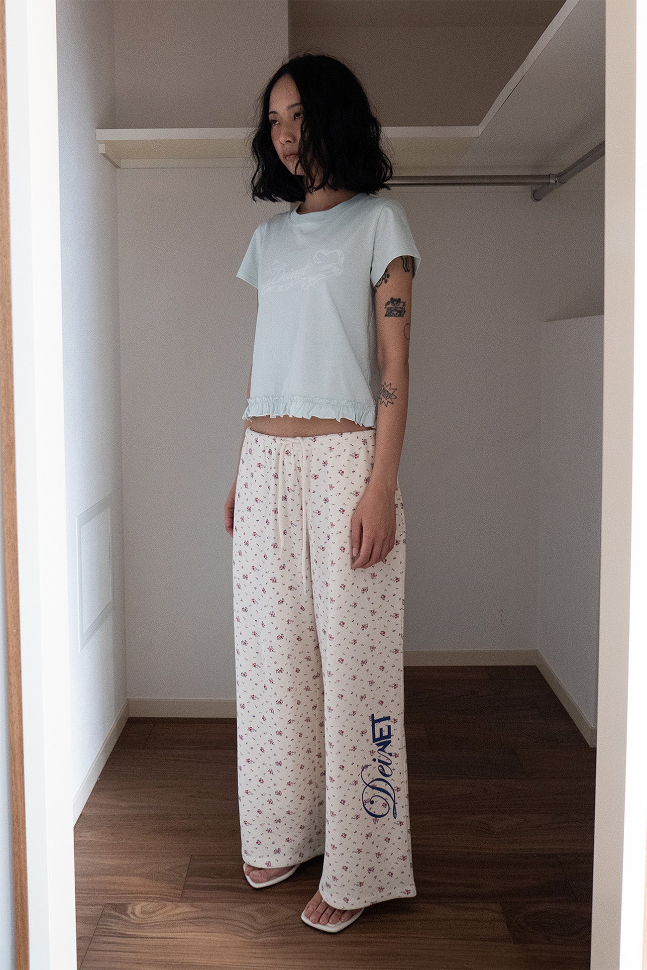 Deinet - Ruffle Washed T-Shirt (Mint) product image 2 | TRAB K-Fashion Australia