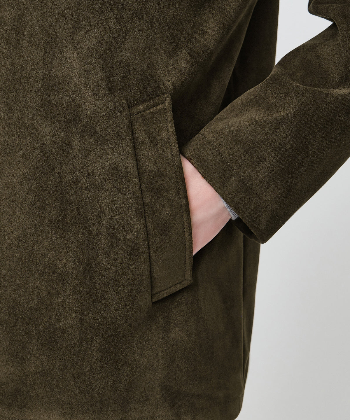 Marithe & Francois Girbaud - Faux Suede Half Jacket (Brown) product image 5 | TRAB K-Fashion Australia