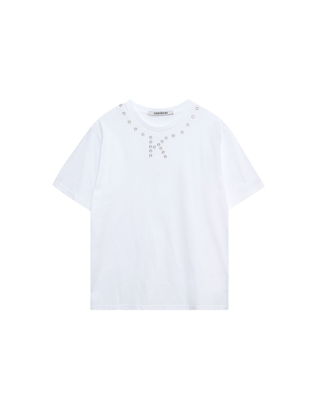 Kimhe Kim - Eyelet K T-Shirt (White) product image 7 | TRAB K-Fashion Australia