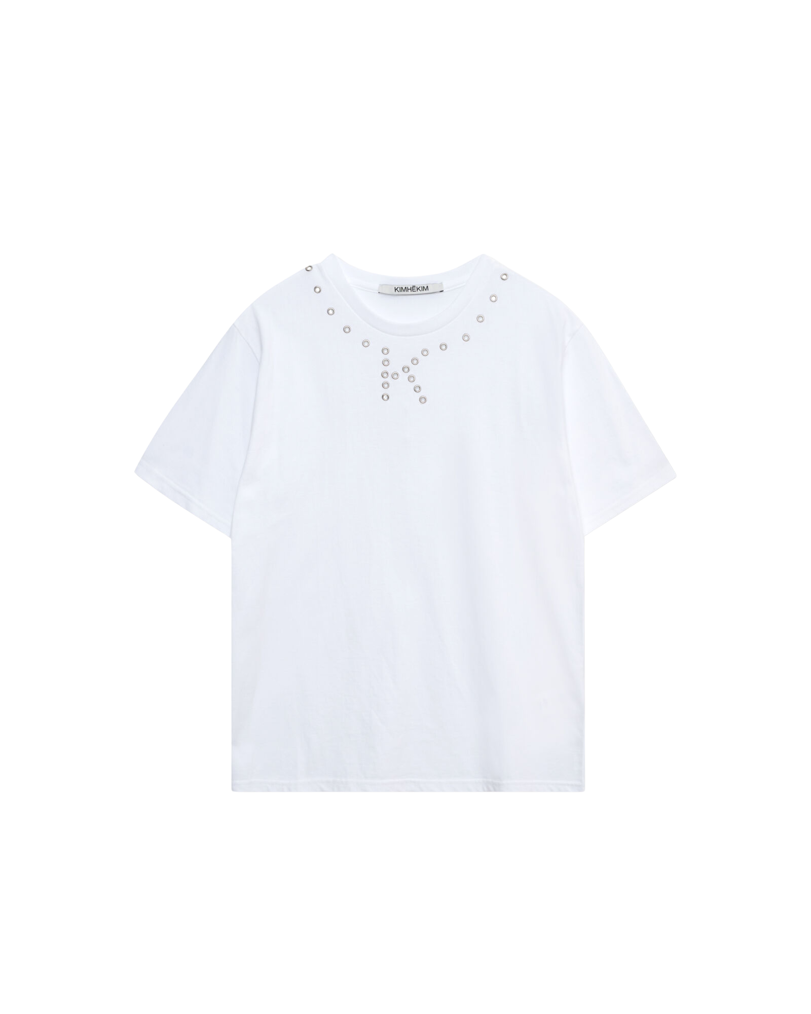 Kimhe Kim - Eyelet K T-Shirt (White) product image 7 | TRAB K-Fashion Australia