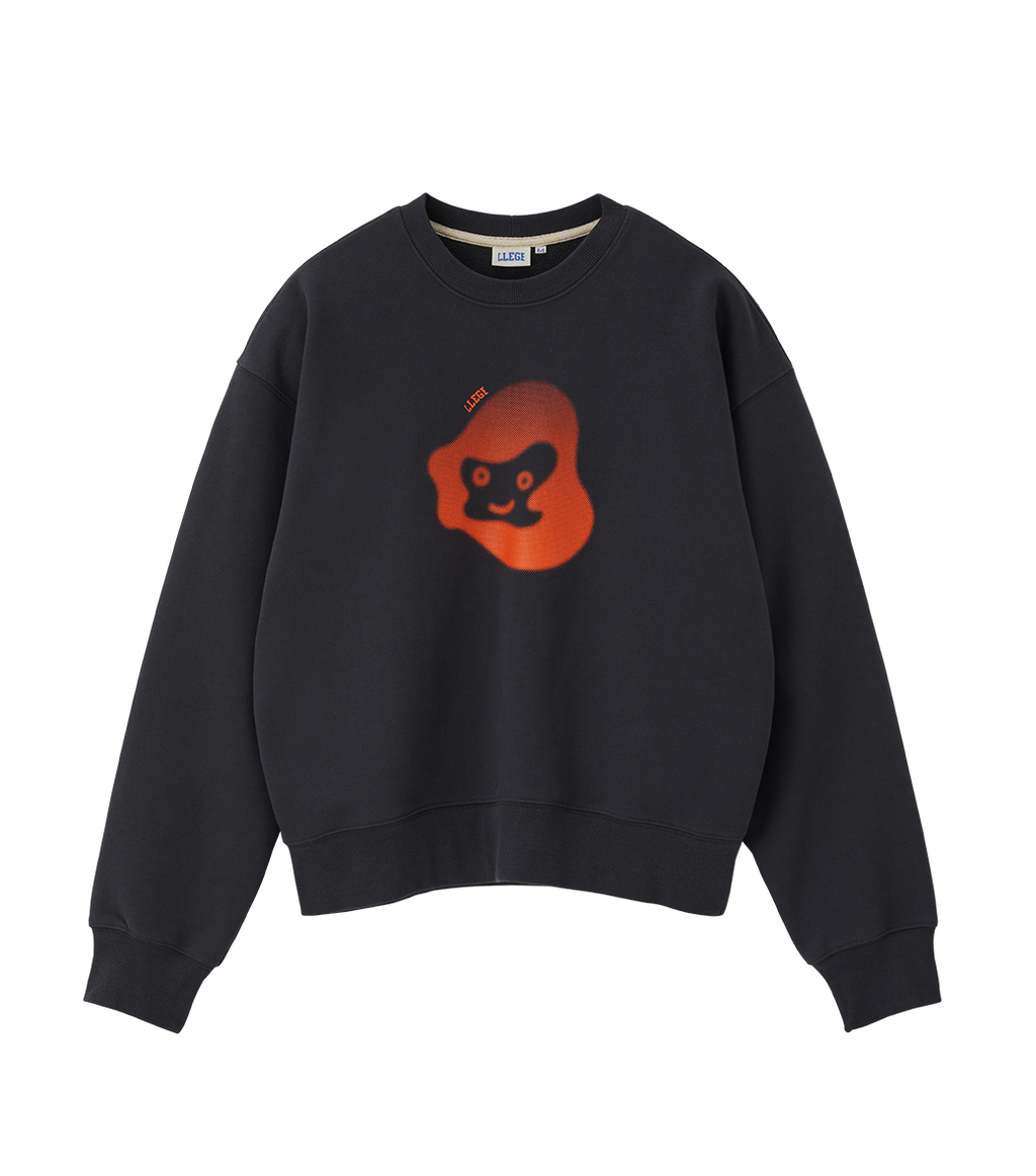 Llege - Jubangwol Heavy Cotton Sweatshirt (Bluish Charcoal) product image 1 | TRAB K-Fashion Australia