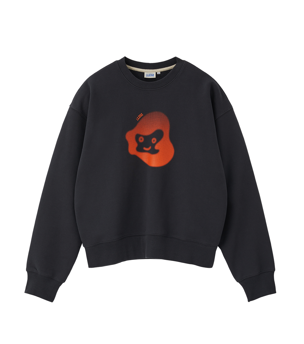 Llege - Jubangwol Heavy Cotton Sweatshirt (Bluish Charcoal) product image 1 | TRAB K-Fashion Australia