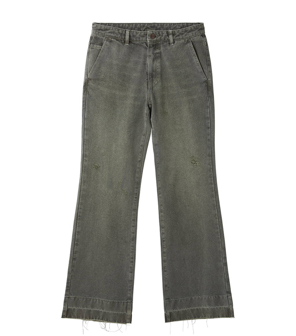 Llege - Pigment Dyed Flare Jeans (Grey) product image 1 | TRAB K-Fashion Australia