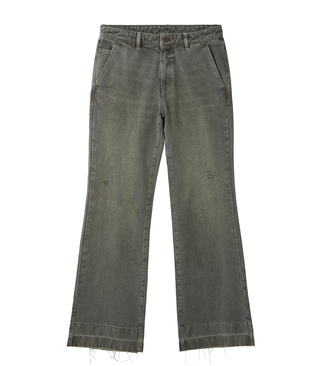 Llege - Pigment Dyed Flare Jeans (Grey) product image 1 | TRAB K-Fashion Australia