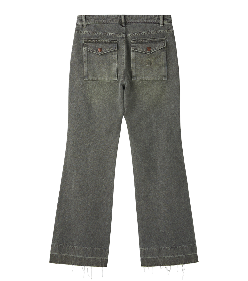 Llege - Pigment Dyed Flare Jeans (Grey) product image 2 | TRAB K-Fashion Australia