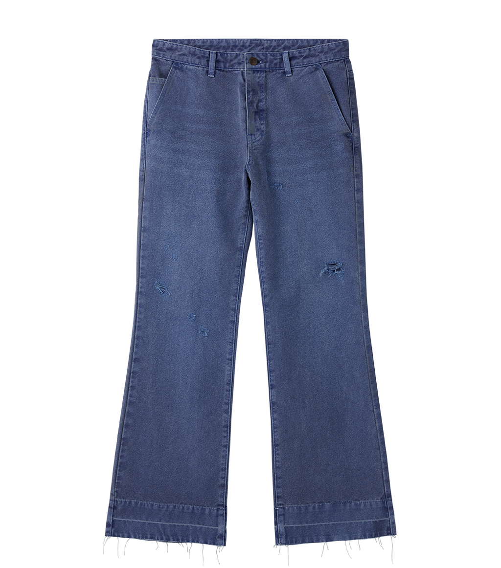 Llege - Pigment Dyed Flare Jeans (Blue) product image 1 | TRAB K-Fashion Australia