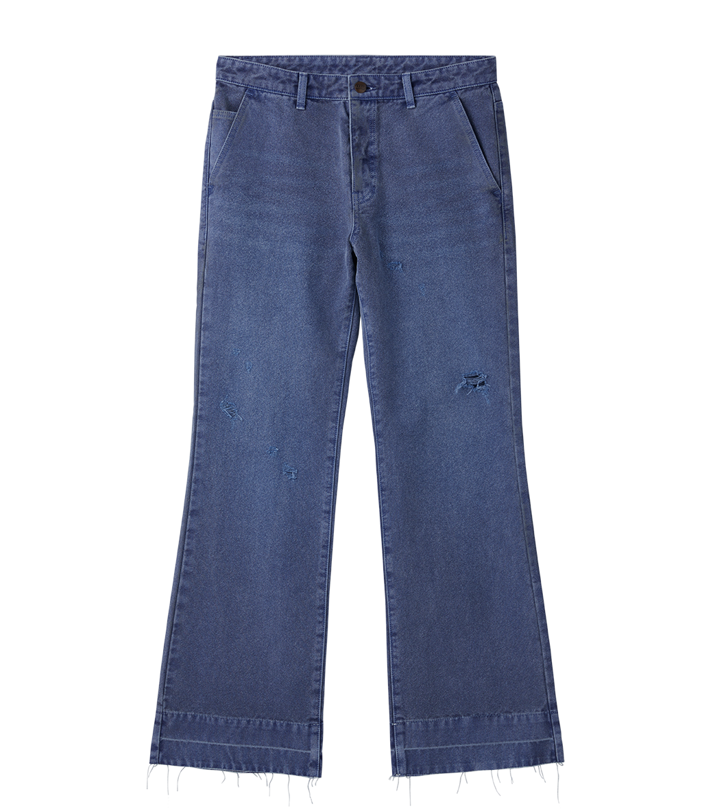 Llege - Pigment Dyed Flare Jeans (Blue) product image 1 | TRAB K-Fashion Australia