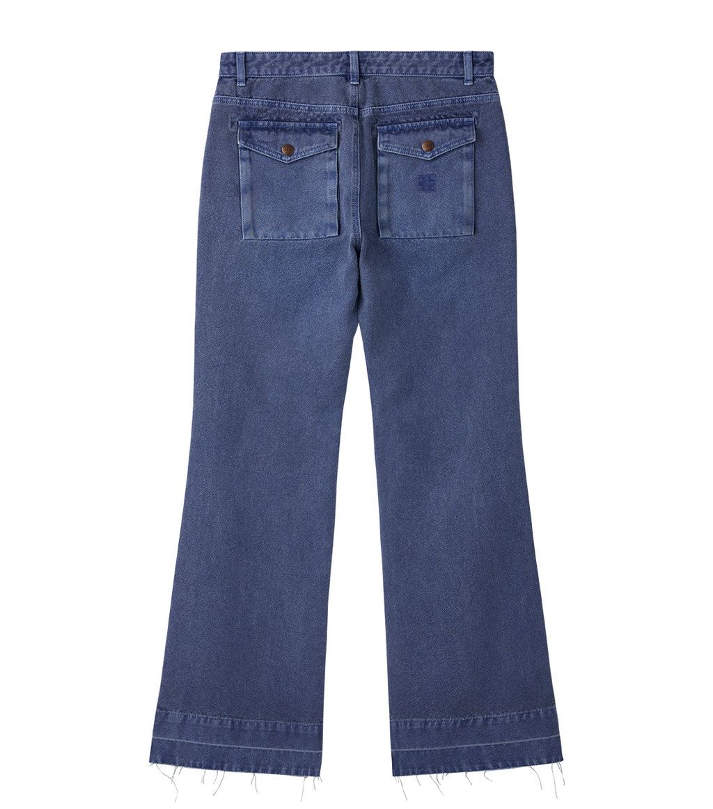 Llege - Pigment Dyed Flare Jeans (Blue) product image 2 | TRAB K-Fashion Australia